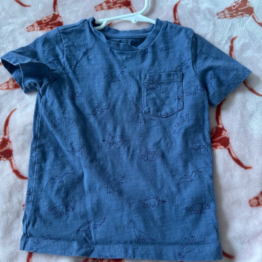 Kids Blue Dinosaur Print Tee